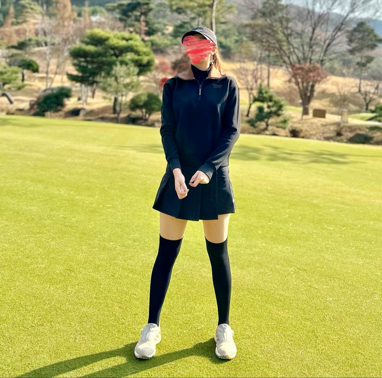 PXG-상의-국내배송 우먼 윈터 와이드 카라 LS 티셔츠 (WOMEN)