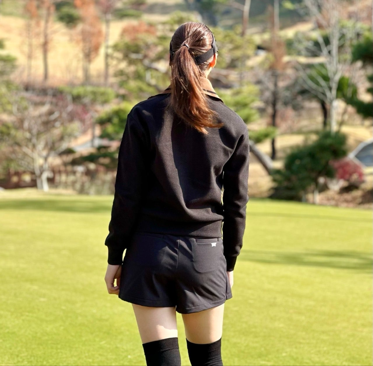 PXG-상의-국내배송 우먼 윈터 와이드 카라 LS 티셔츠 (WOMEN)