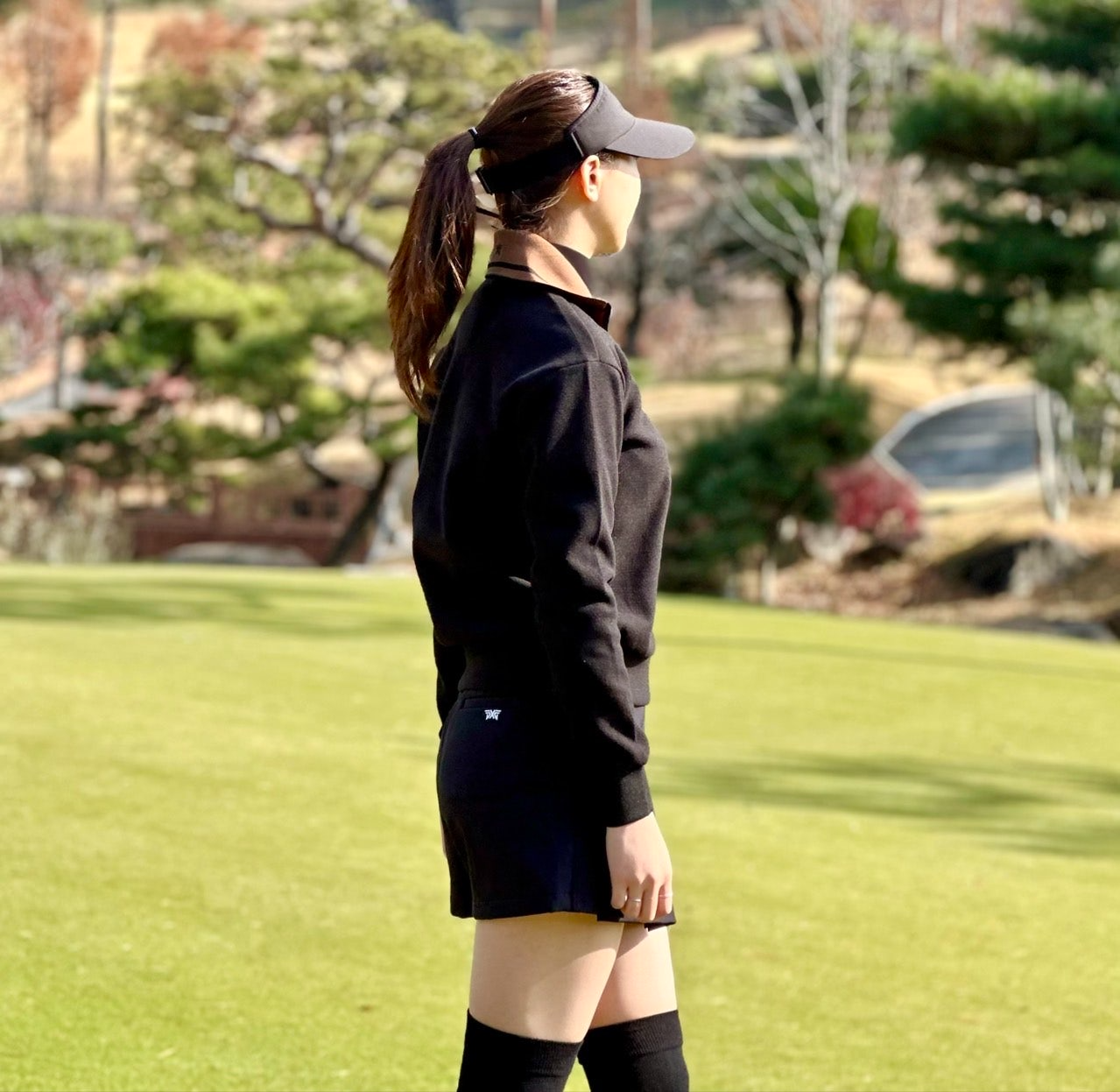 PXG-상의-국내배송 우먼 윈터 와이드 카라 LS 티셔츠 (WOMEN)