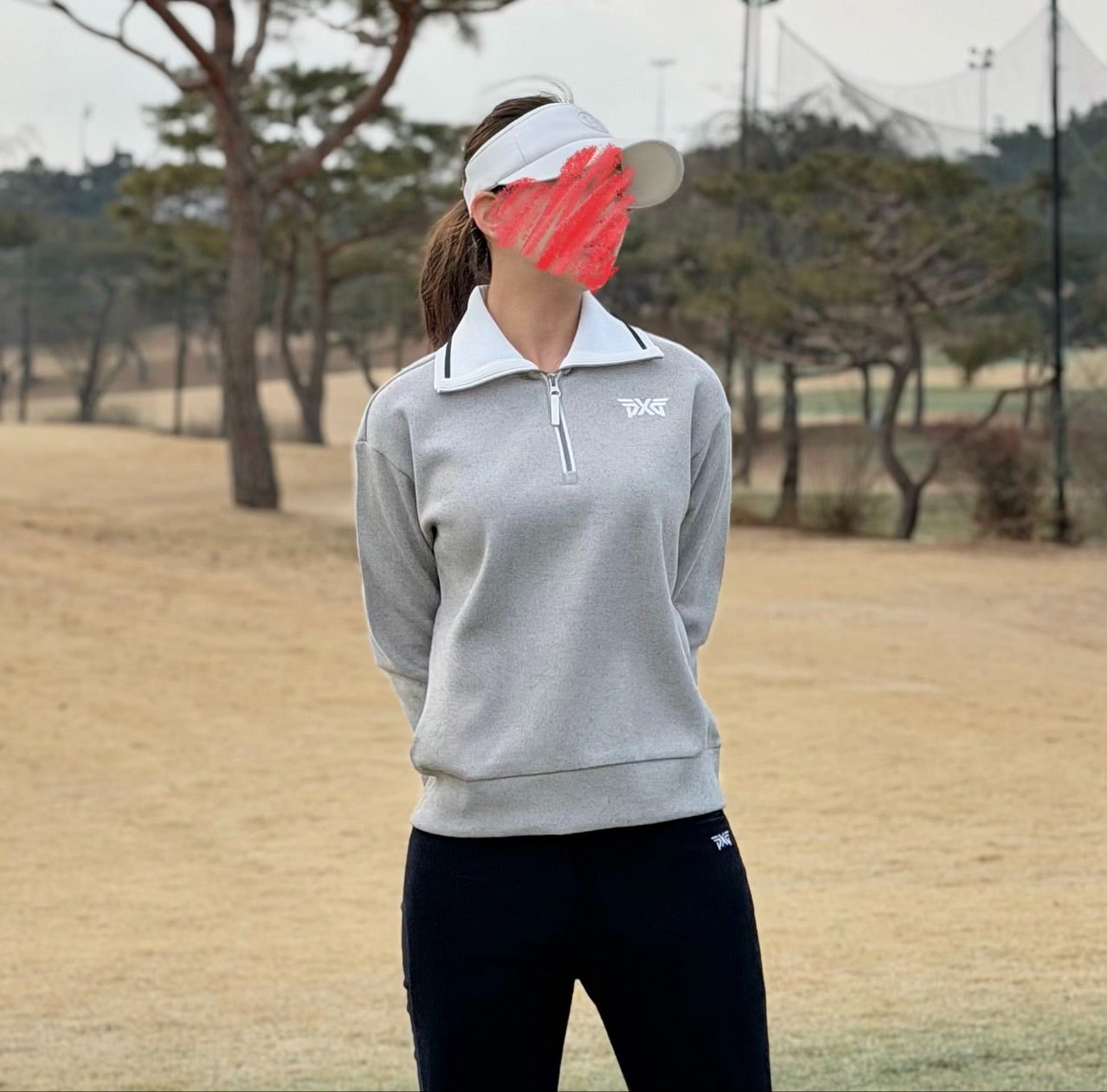 PXG-상의-국내배송 우먼 윈터 와이드 카라 LS 티셔츠 (WOMEN)