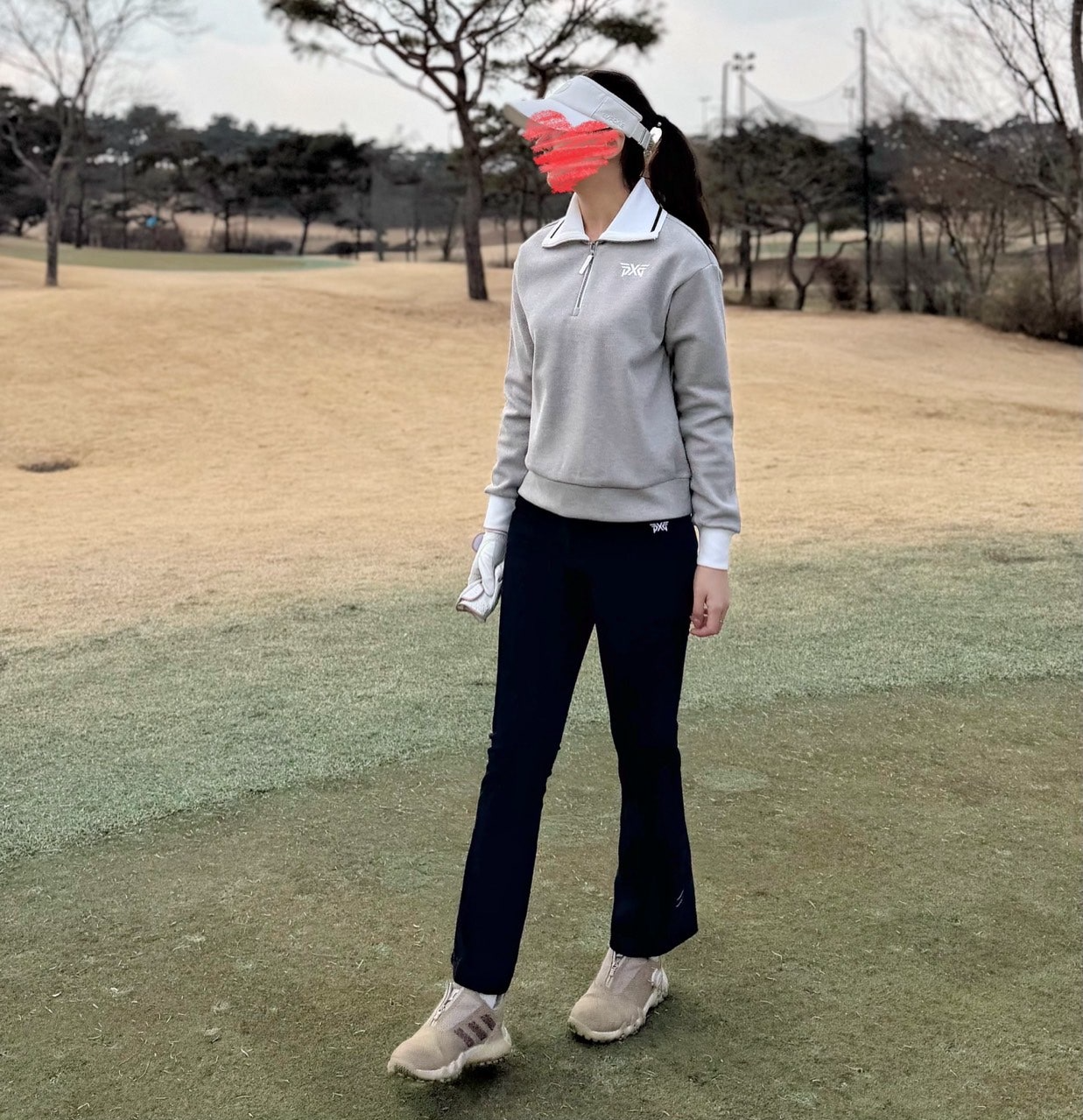 PXG-상의-국내배송 우먼 윈터 와이드 카라 LS 티셔츠 (WOMEN)