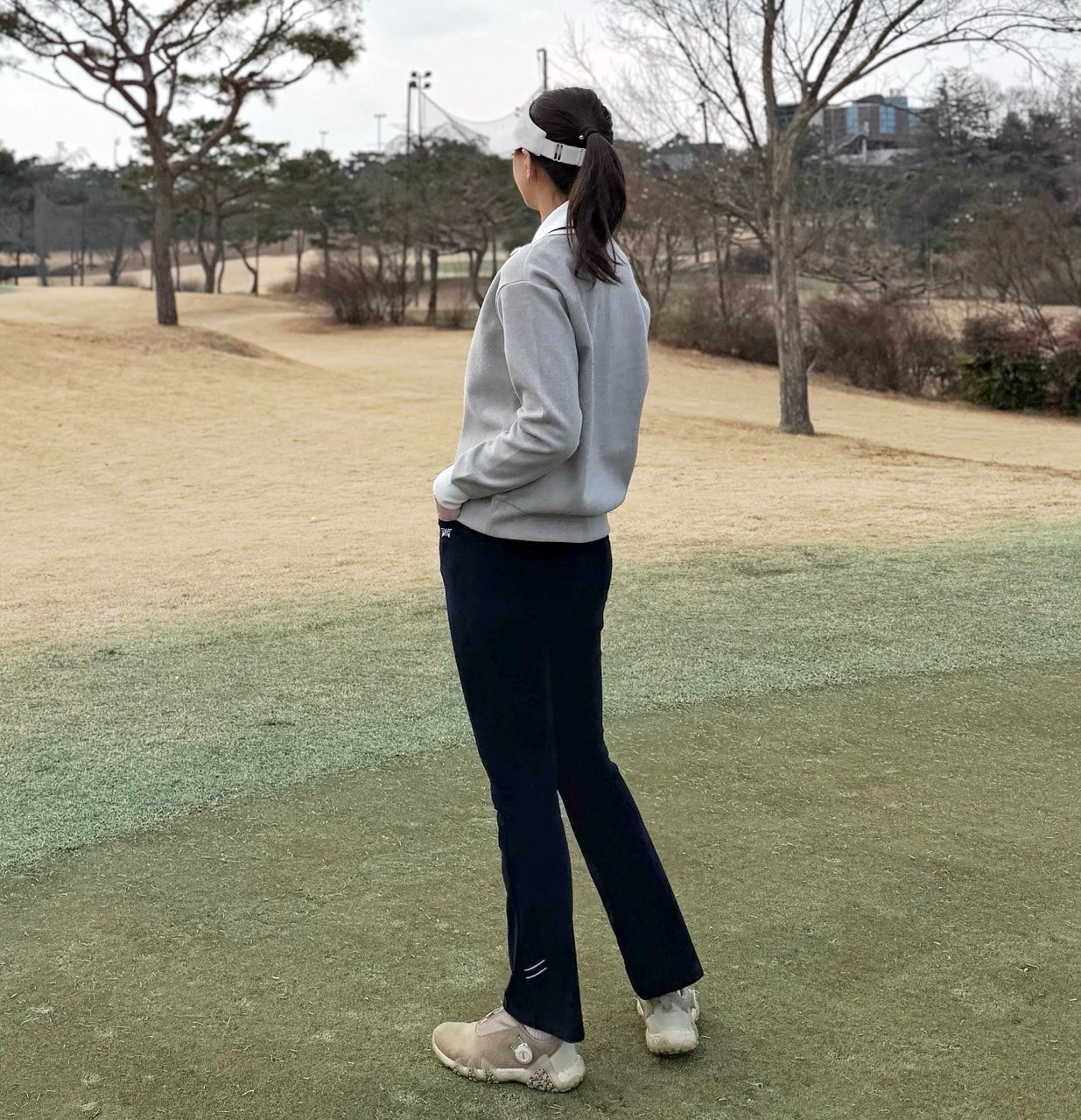PXG-상의-국내배송 우먼 윈터 와이드 카라 LS 티셔츠 (WOMEN)