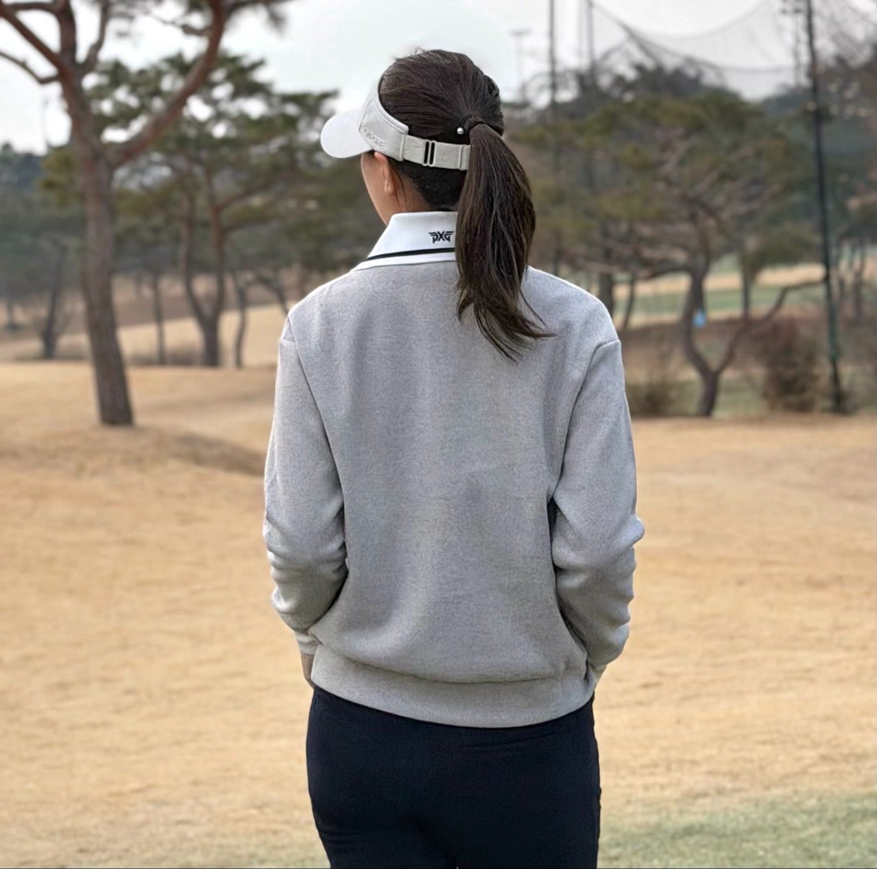 PXG-상의-국내배송 우먼 윈터 와이드 카라 LS 티셔츠 (WOMEN)