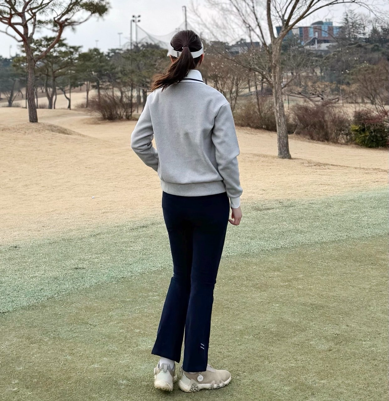 PXG-상의-국내배송 우먼 윈터 와이드 카라 LS 티셔츠 (WOMEN)
