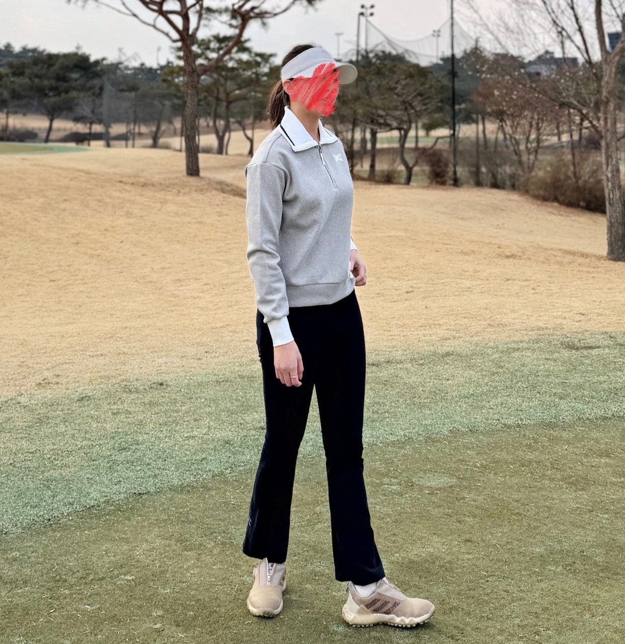 PXG-상의-국내배송 우먼 윈터 와이드 카라 LS 티셔츠 (WOMEN)