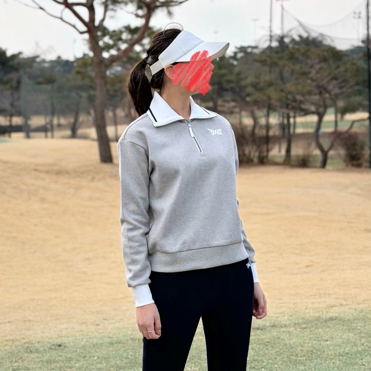 PXG-상의-국내배송 우먼 윈터 와이드 카라 LS 티셔츠 (WOMEN)