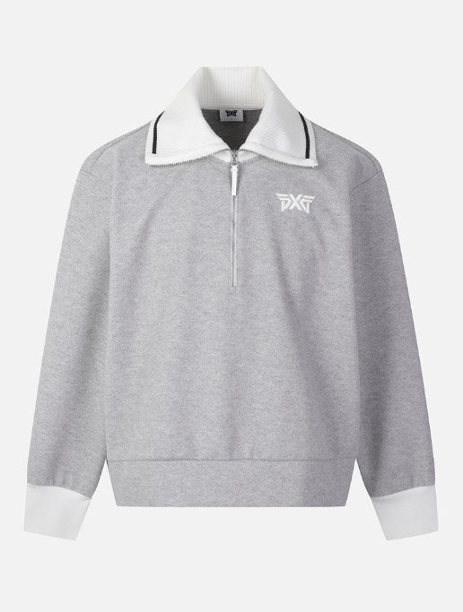 PXG-상의-국내배송 우먼 윈터 와이드 카라 LS 티셔츠 (WOMEN)