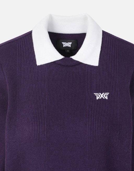 PXG-상의-국내배송 우먼 칼라 넥 스웨터 (WOMEN)
