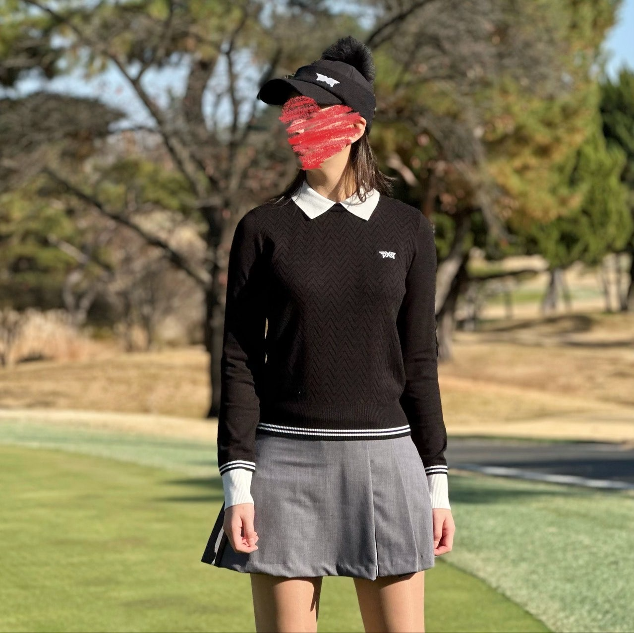 PXG-상의-국내배송 우먼 칼라 포인트 스웨터 (WOMEN)