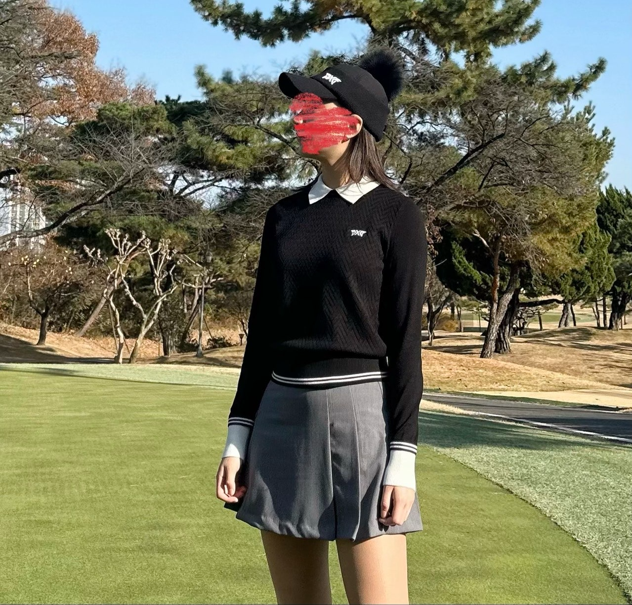 PXG-상의-국내배송 우먼 칼라 포인트 스웨터 (WOMEN)