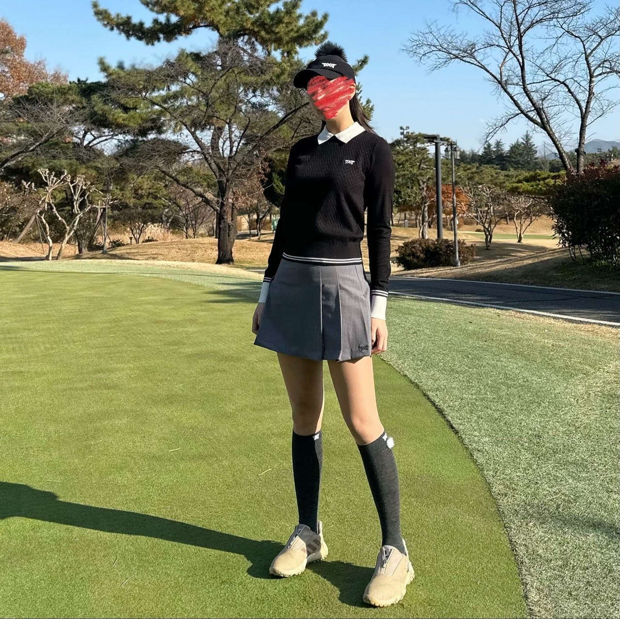 PXG-상의-국내배송 우먼 칼라 포인트 스웨터 (WOMEN)