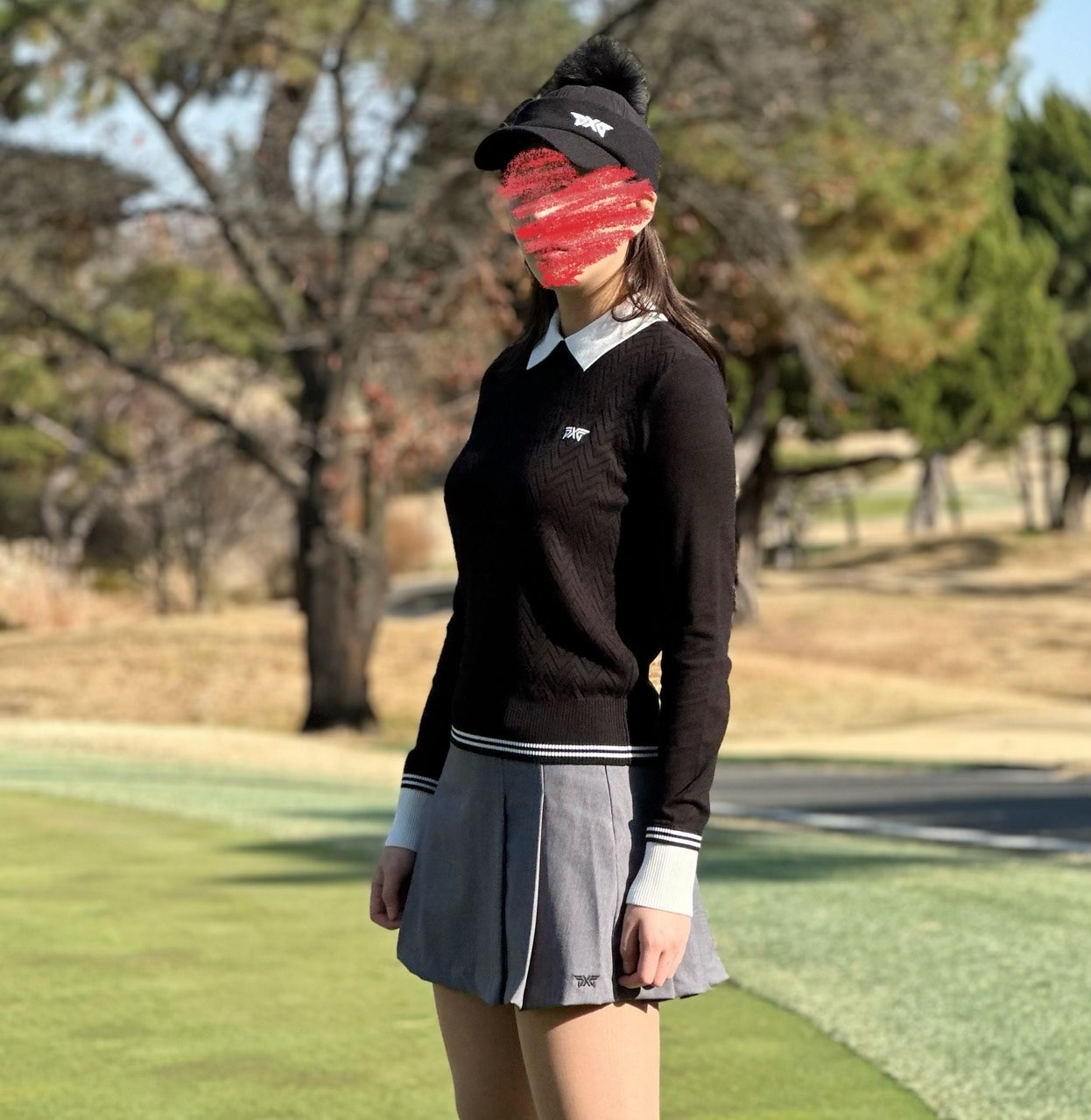 PXG-상의-국내배송 우먼 칼라 포인트 스웨터 (WOMEN)