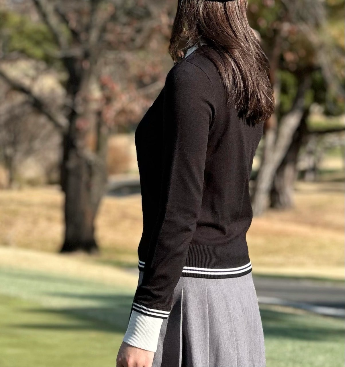 PXG-상의-국내배송 우먼 칼라 포인트 스웨터 (WOMEN)