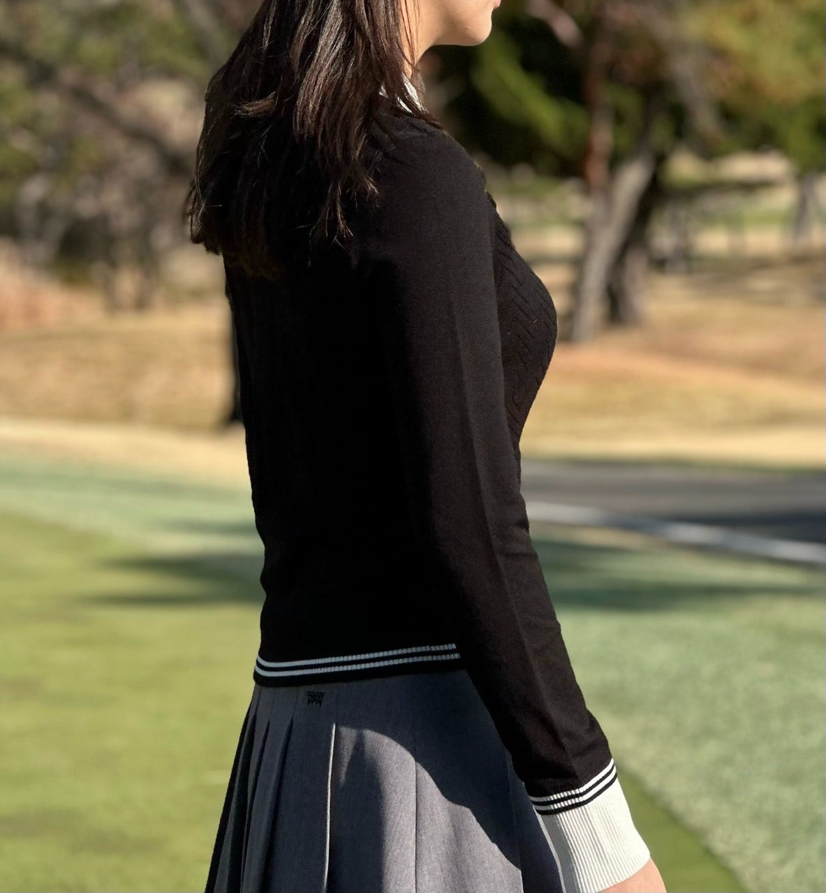 PXG-상의-국내배송 우먼 칼라 포인트 스웨터 (WOMEN)