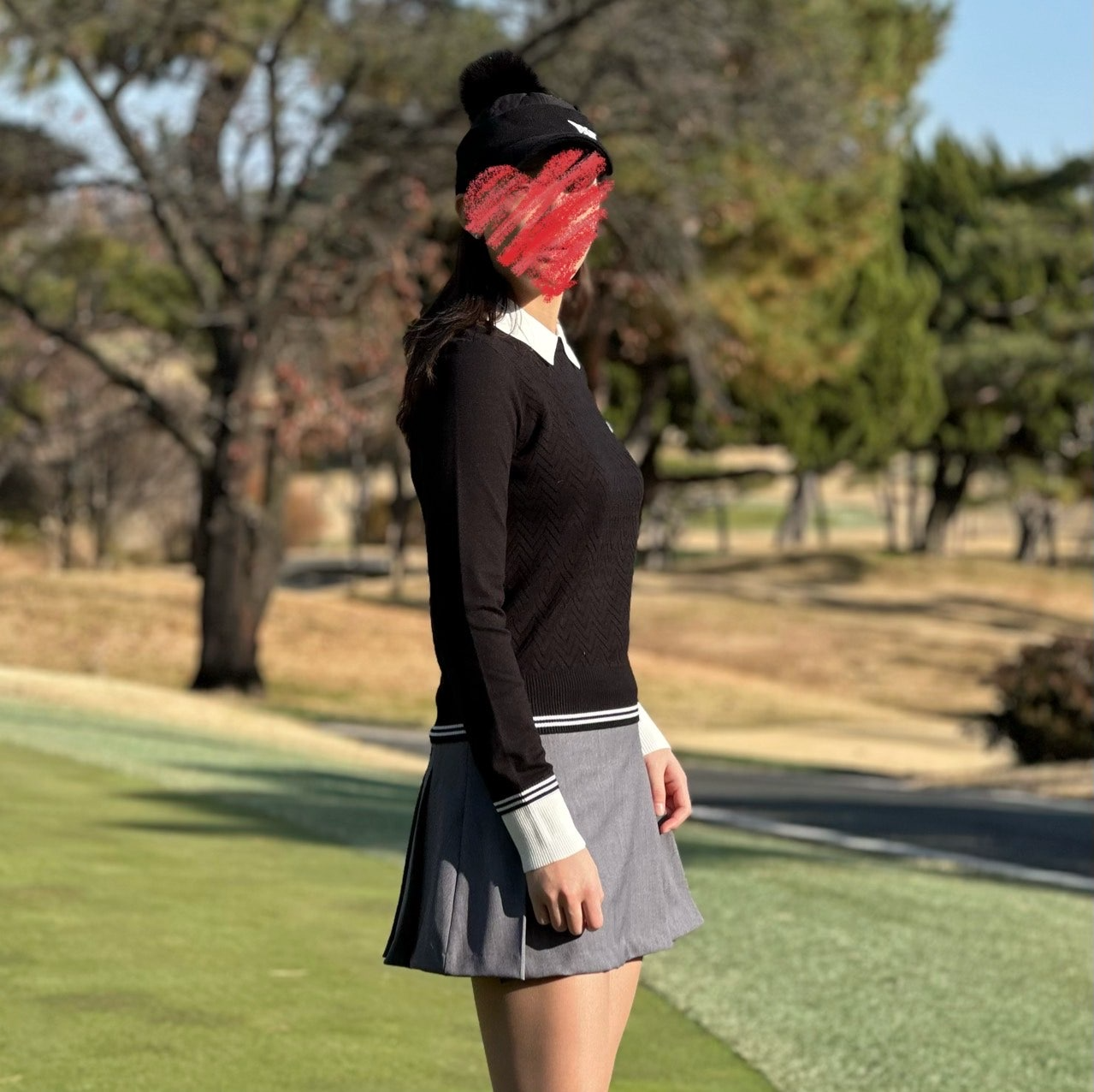 PXG-상의-국내배송 우먼 칼라 포인트 스웨터 (WOMEN)