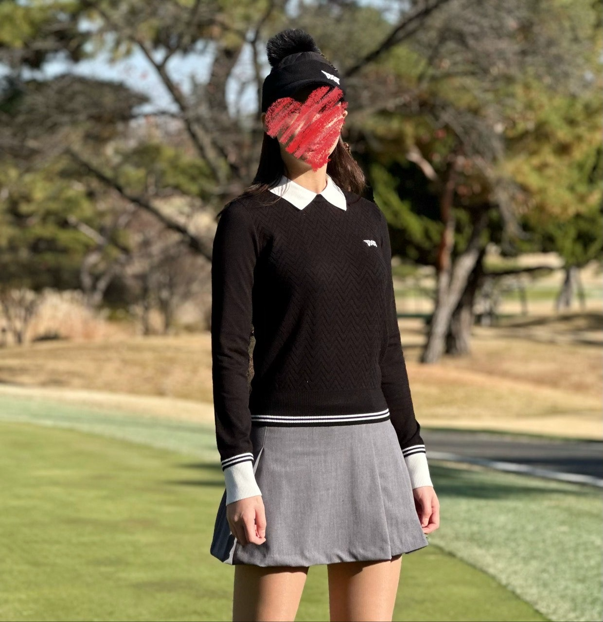 PXG-상의-국내배송 우먼 칼라 포인트 스웨터 (WOMEN)
