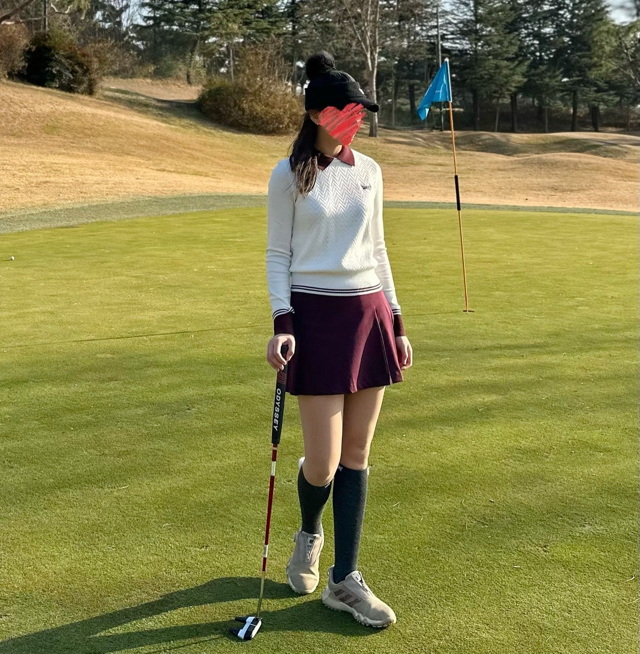 PXG-상의-국내배송 우먼 칼라 포인트 스웨터 (WOMEN)
