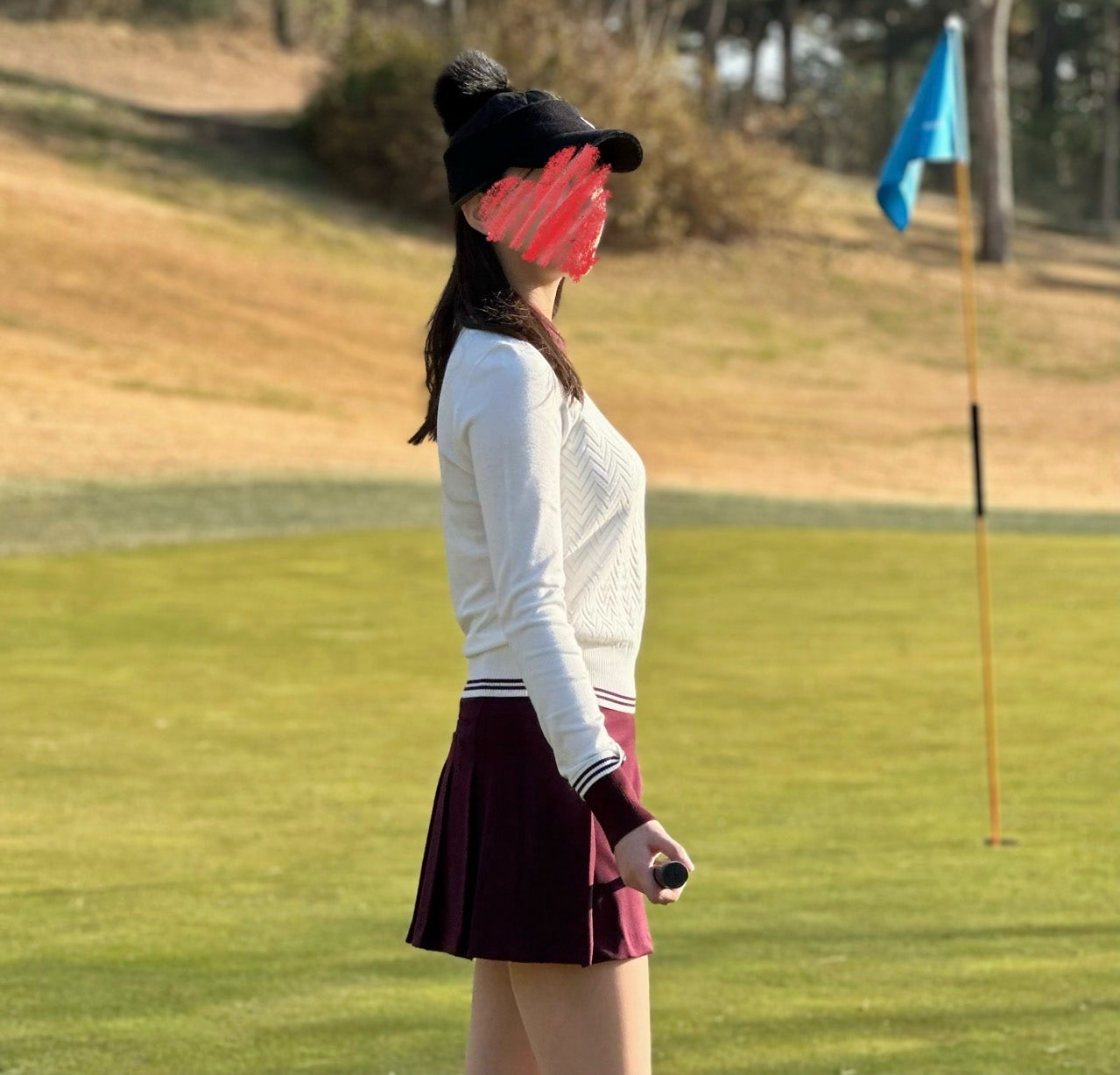 PXG-상의-국내배송 우먼 칼라 포인트 스웨터 (WOMEN)