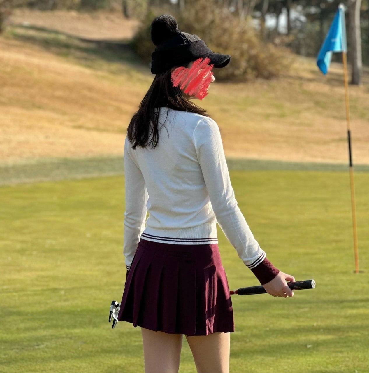 PXG-상의-국내배송 우먼 칼라 포인트 스웨터 (WOMEN)