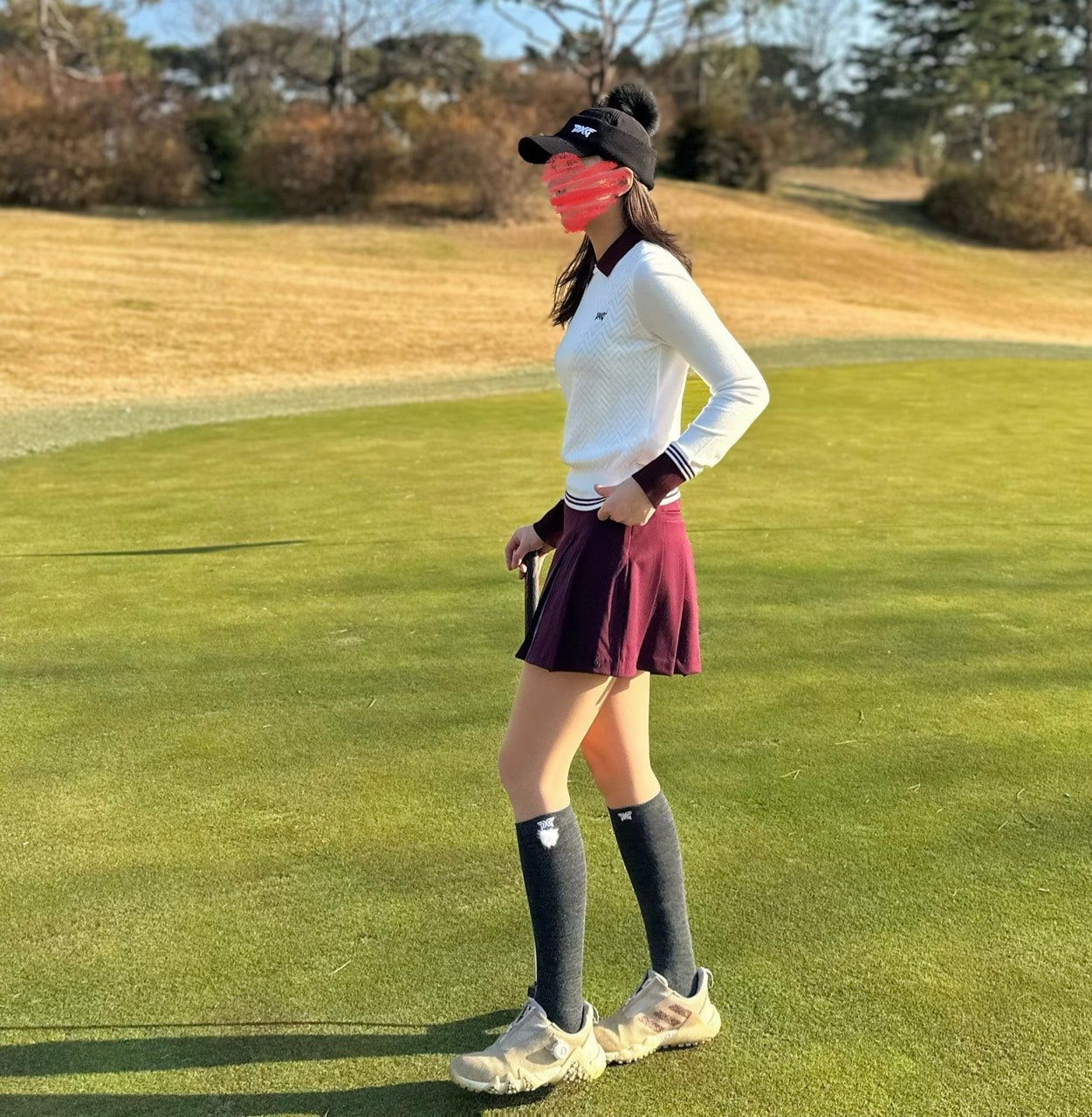 PXG-상의-국내배송 우먼 칼라 포인트 스웨터 (WOMEN)
