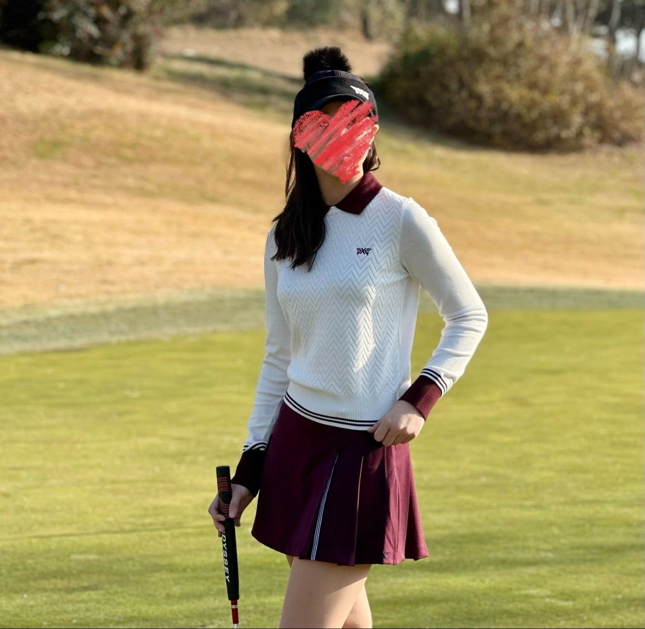PXG-상의-국내배송 우먼 칼라 포인트 스웨터 (WOMEN)
