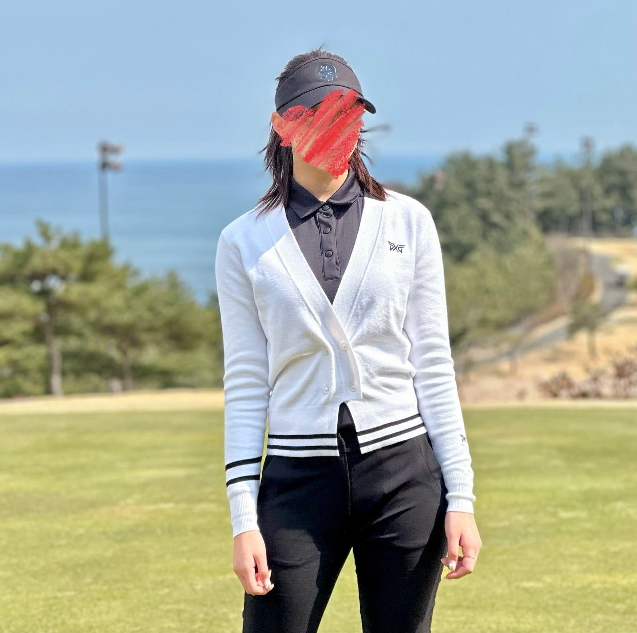 PXG-상의-국내배송 우먼 컬러 트임 니트 가디건 (WOMEN)