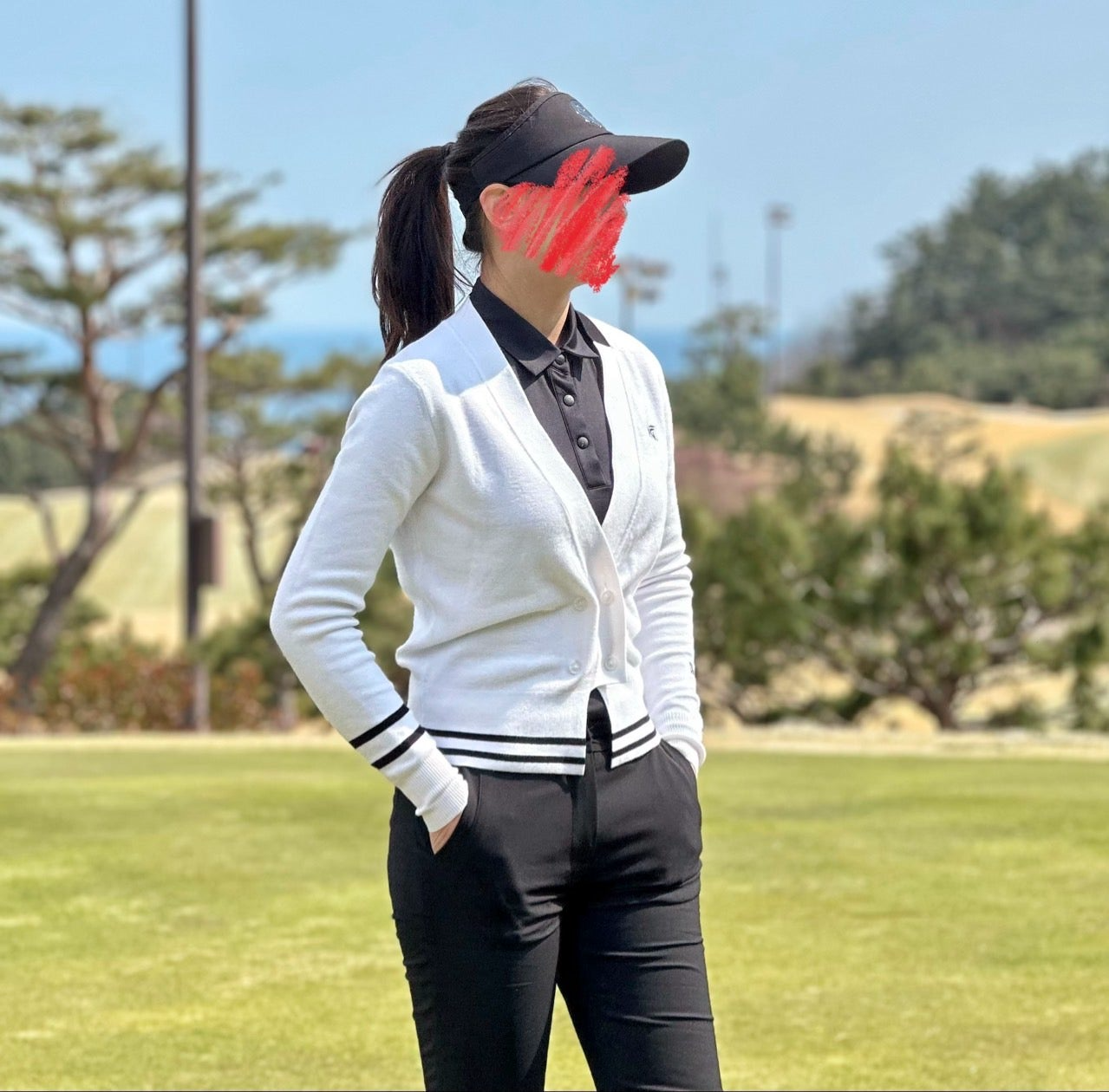 PXG-상의-국내배송 우먼 컬러 트임 니트 가디건 (WOMEN)