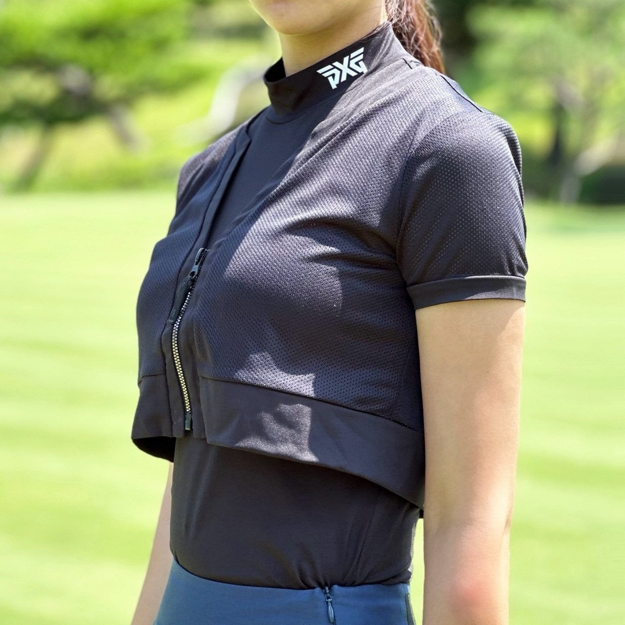PXG-상의-국내배송 우먼 2-IN-1 하이넥 슬리브리스 (WOMEN)