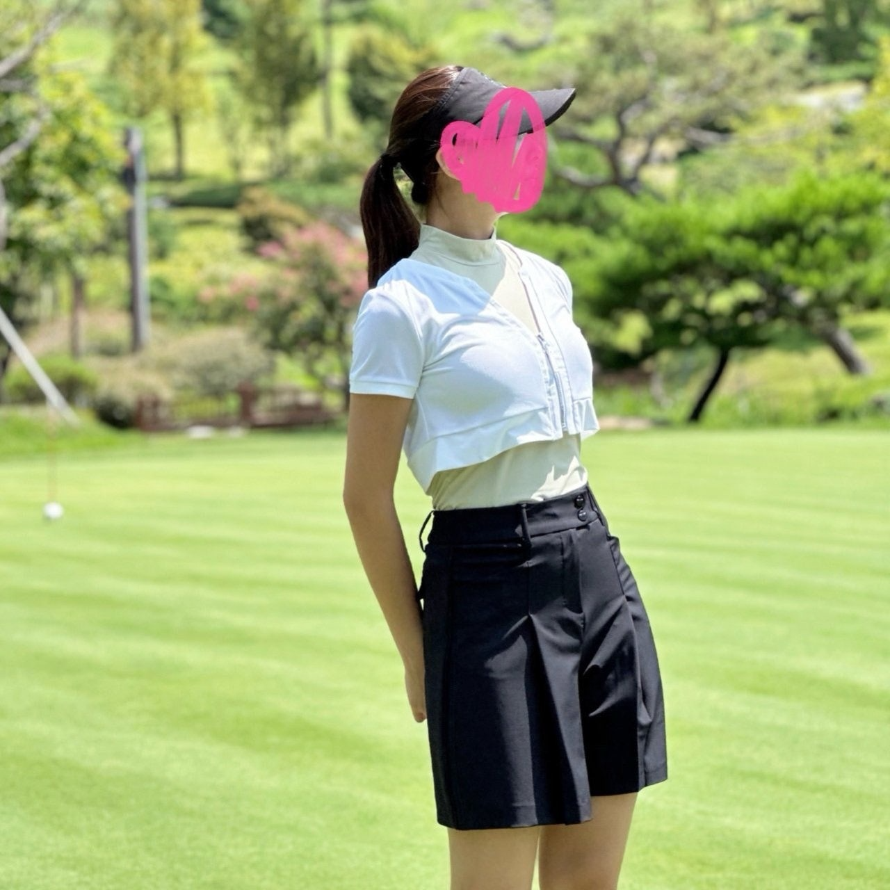 PXG-상의-국내배송 우먼 2-IN-1 하이넥 슬리브리스 (WOMEN)