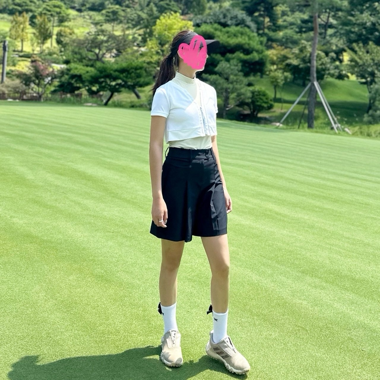 PXG-상의-국내배송 우먼 2-IN-1 하이넥 슬리브리스 (WOMEN)
