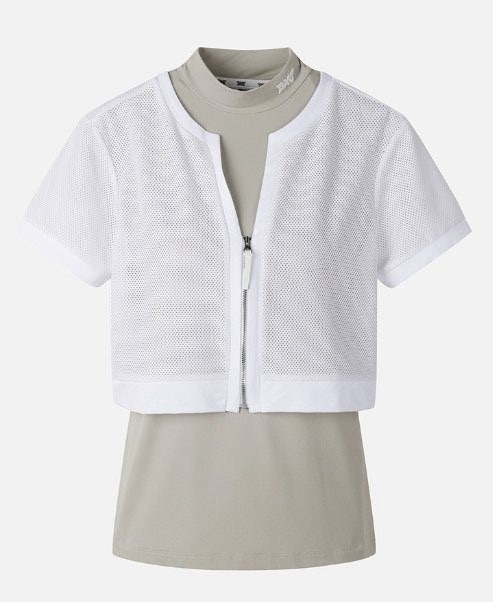 PXG-상의-국내배송 우먼 2-IN-1 하이넥 슬리브리스 (WOMEN)