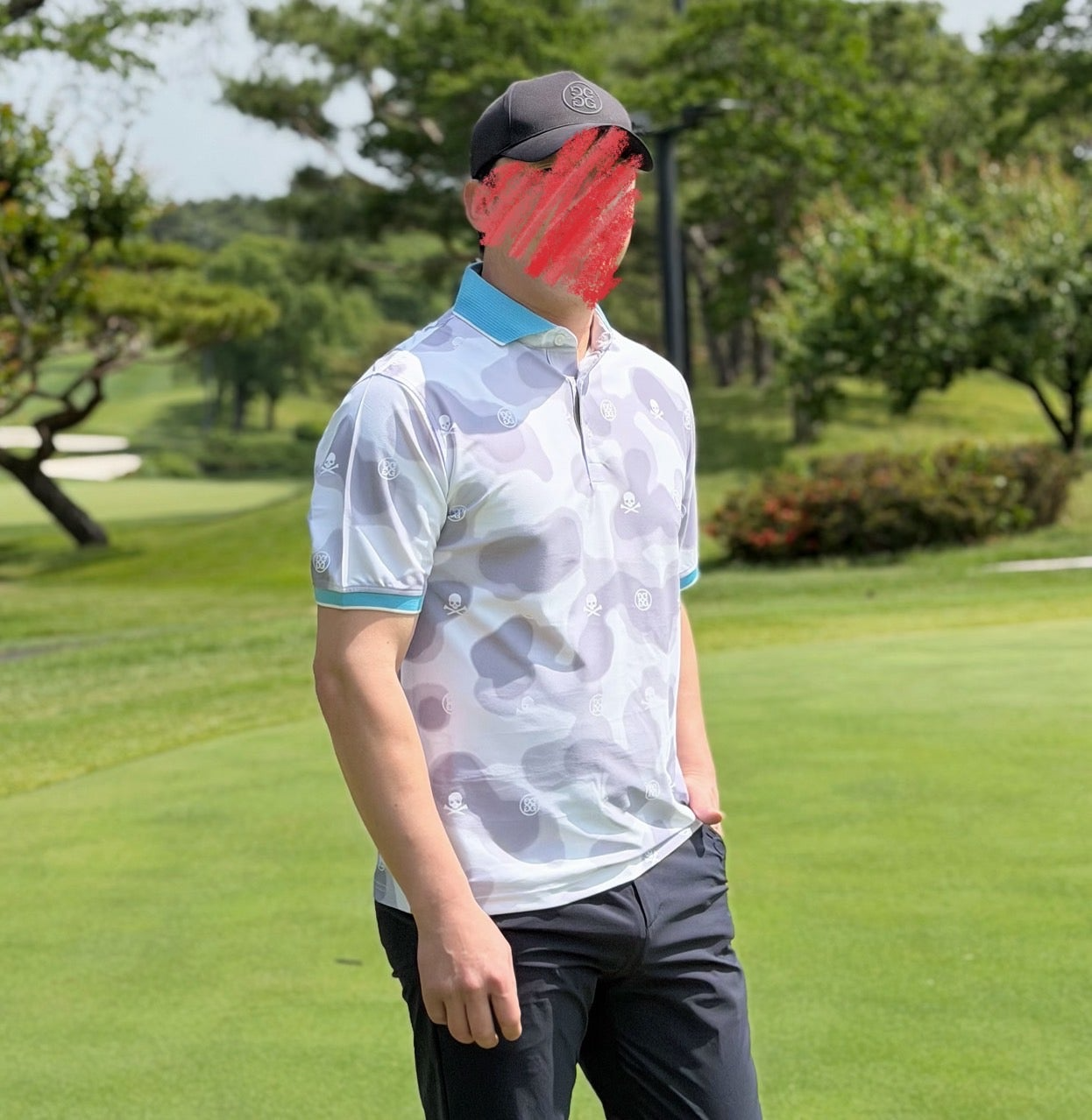 지포어-상의-국내배송 카모 테크 저지 숏슬리브 폴로 (MEN)