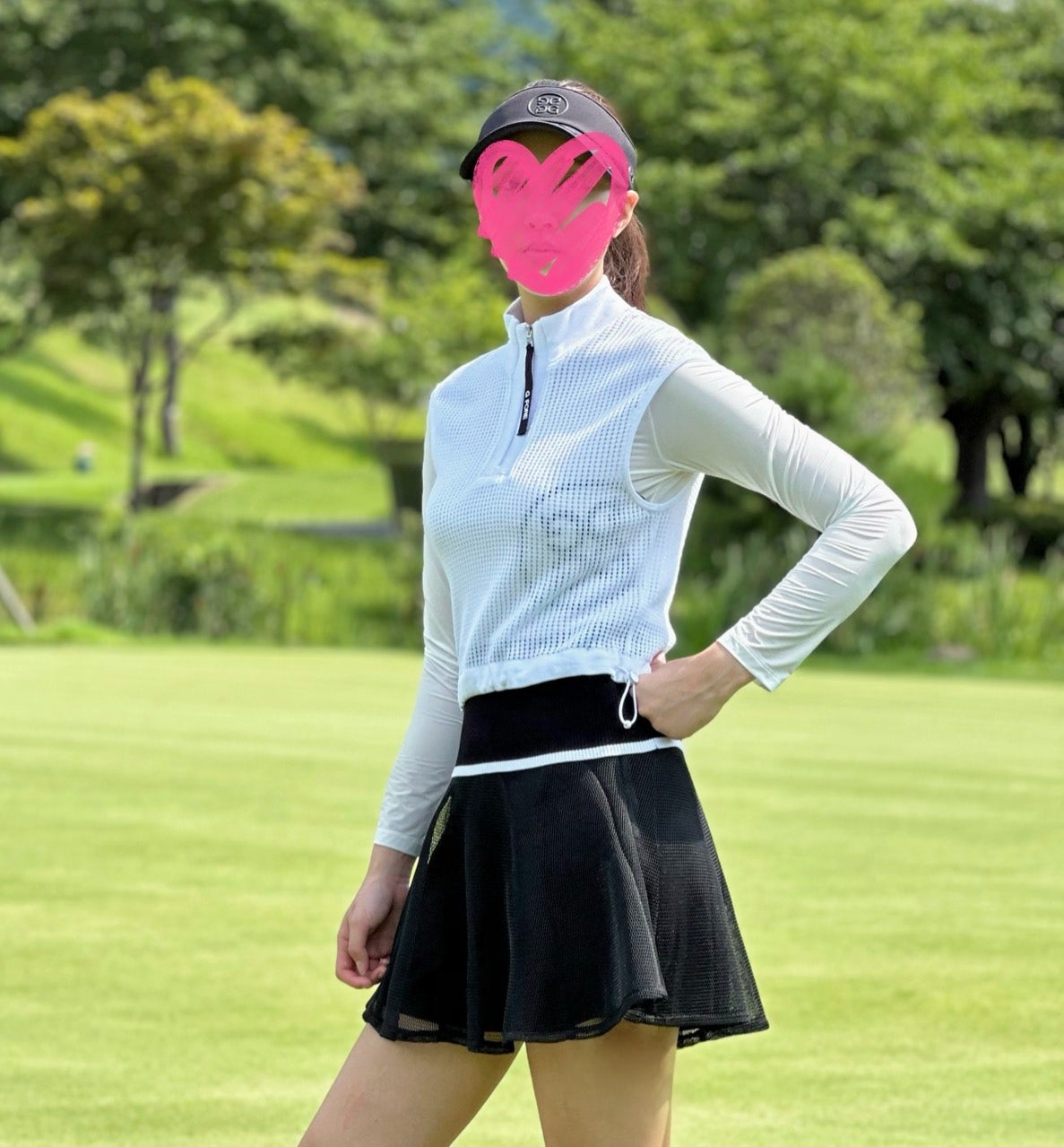 지포어-상의-국내배송 쿨 터치 하이브리드 하프집 스웨터 (WOMEN)