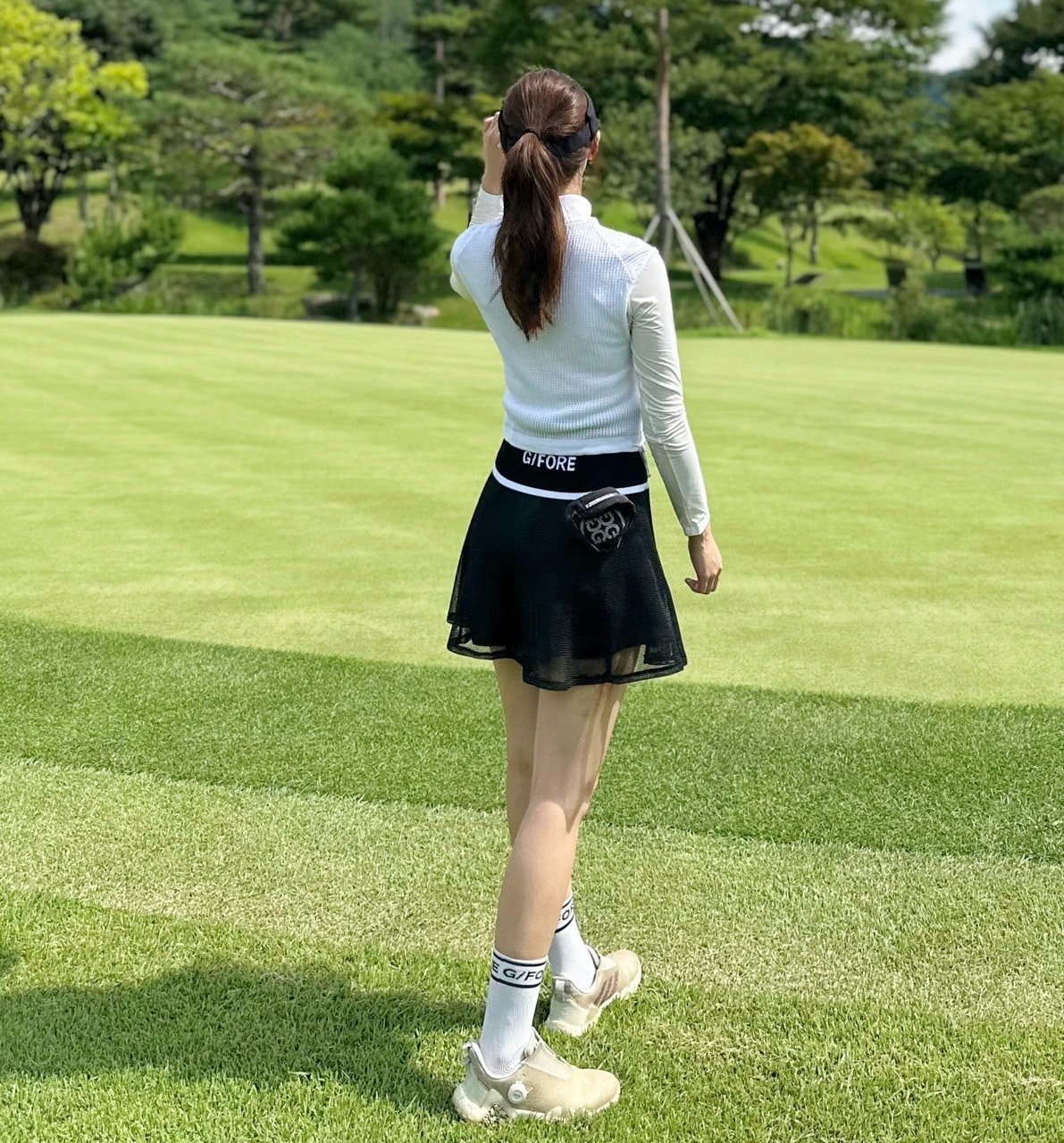 지포어-상의-국내배송 쿨 터치 하이브리드 하프집 스웨터 (WOMEN)