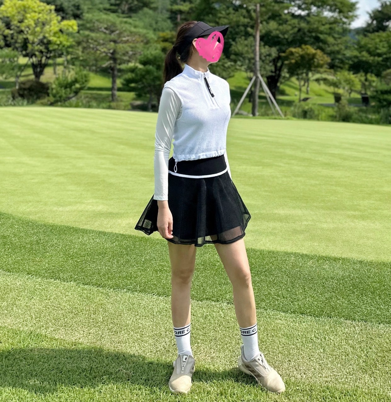 지포어-상의-국내배송 쿨 터치 하이브리드 하프집 스웨터 (WOMEN)