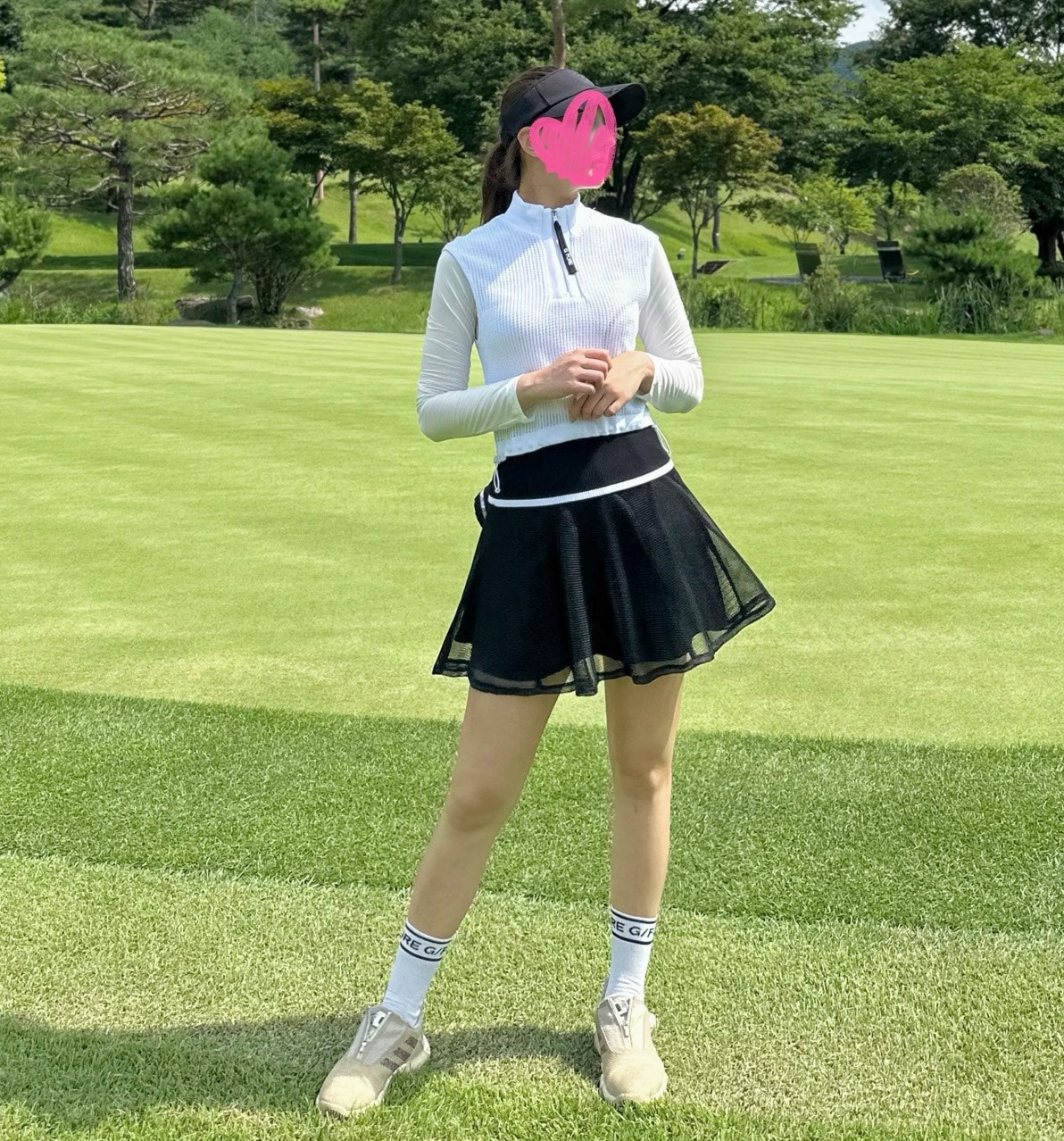 지포어-상의-국내배송 쿨 터치 하이브리드 하프집 스웨터 (WOMEN)