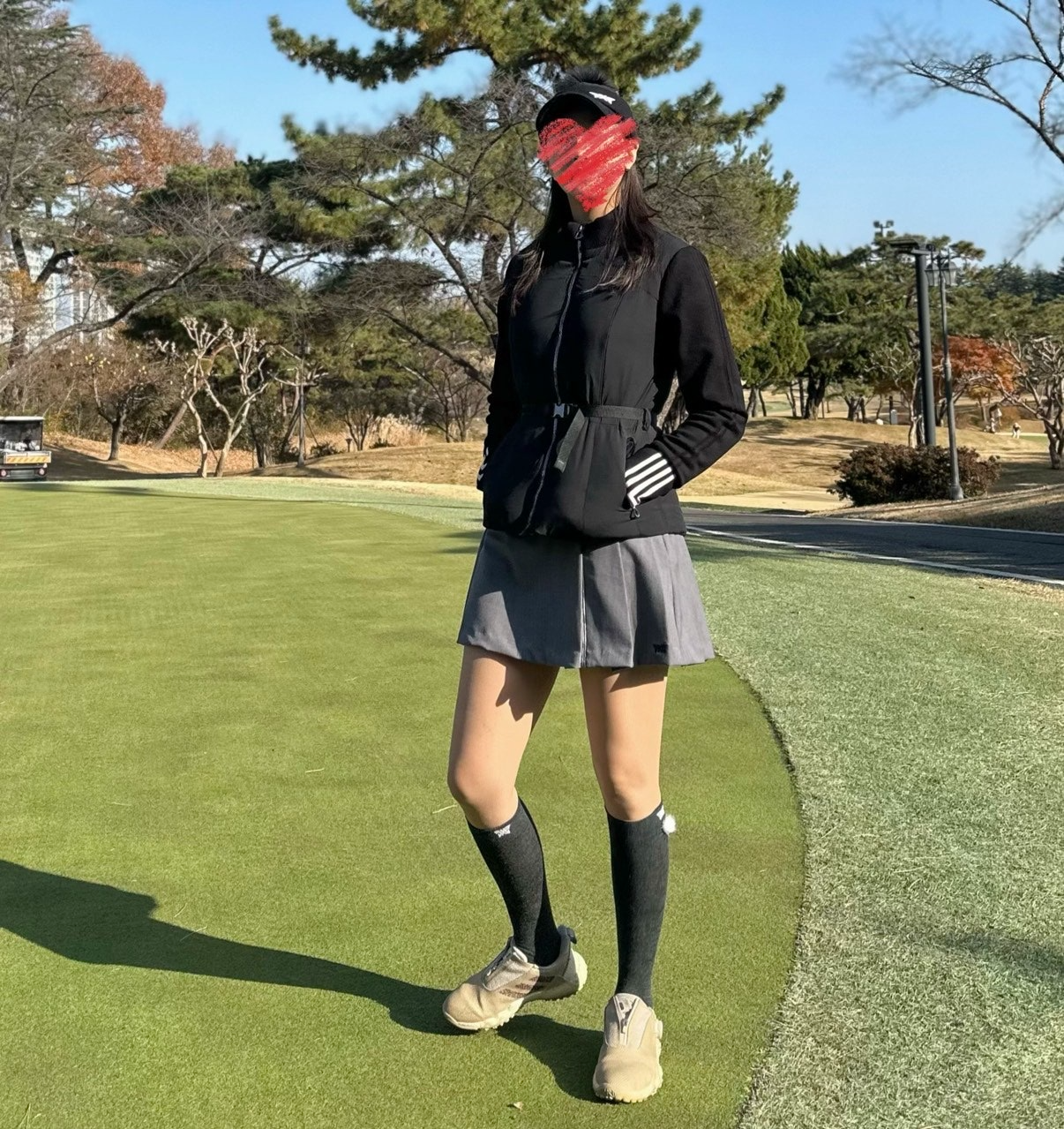 랑방블루-상의-국내배송 텍스처 블록 벨티드 패딩 점퍼(WOMEN)