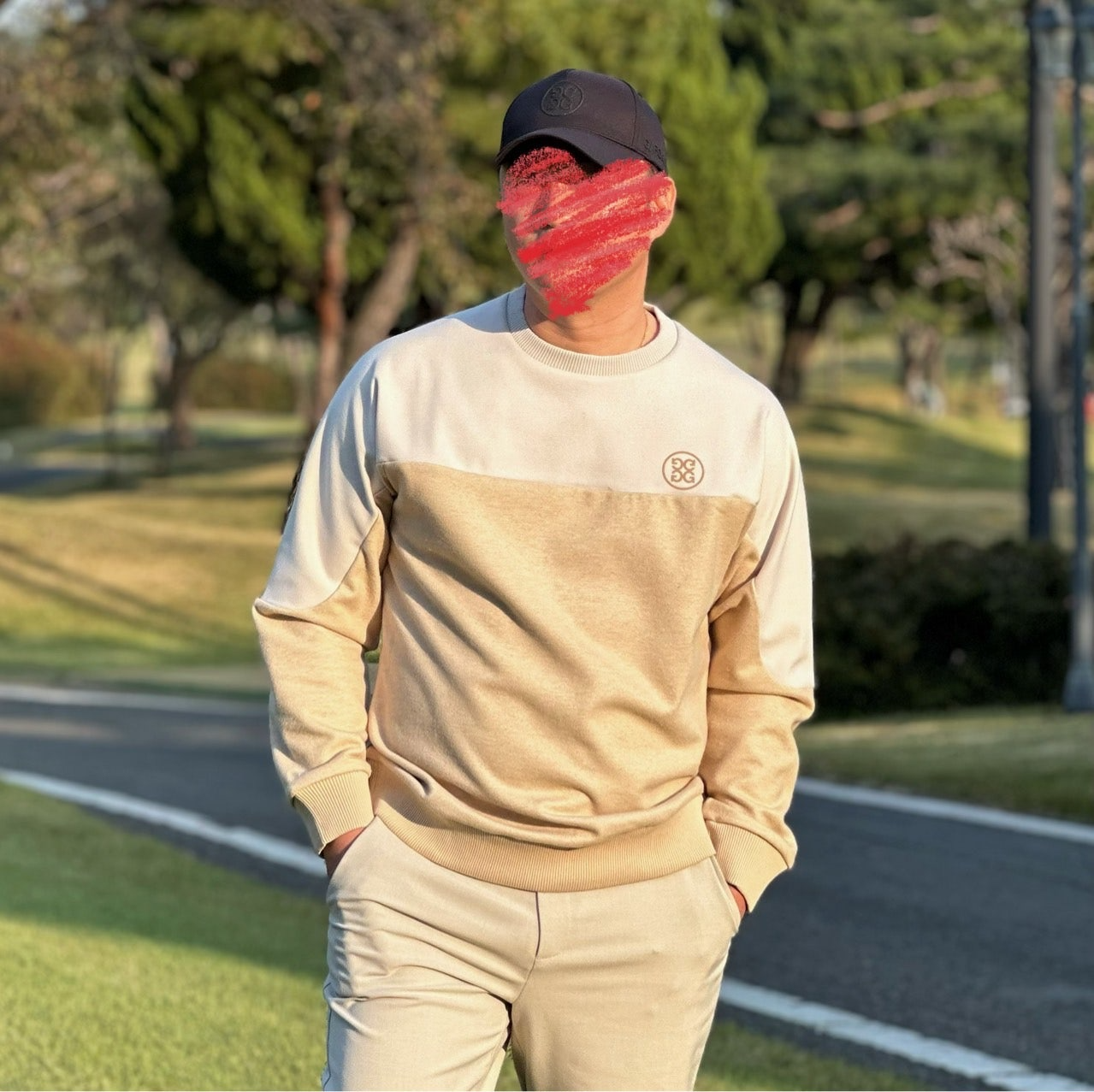 지포어-상의-국내배송 투톤 컬러 크루넥 (MAN)