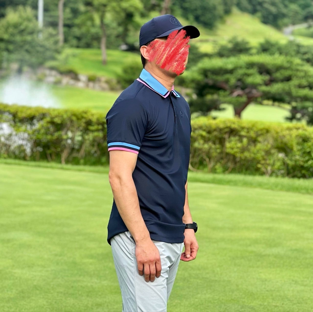 지포어-상의-국내배송 투톤 테크 제시 폴로 티셔츠