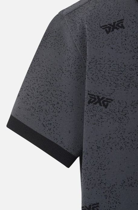 PXG-상의-국내배송 패턴 숏 슬리브 카라 스웨터 (MAN)
