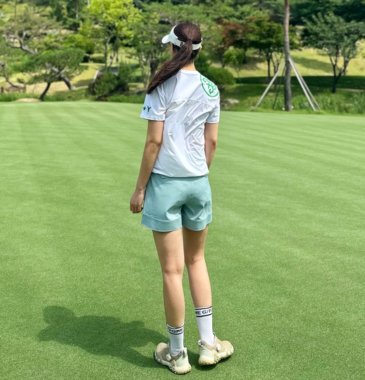 지포어-상의-국내배송 하이브리드 티셔츠 (WOMEN)