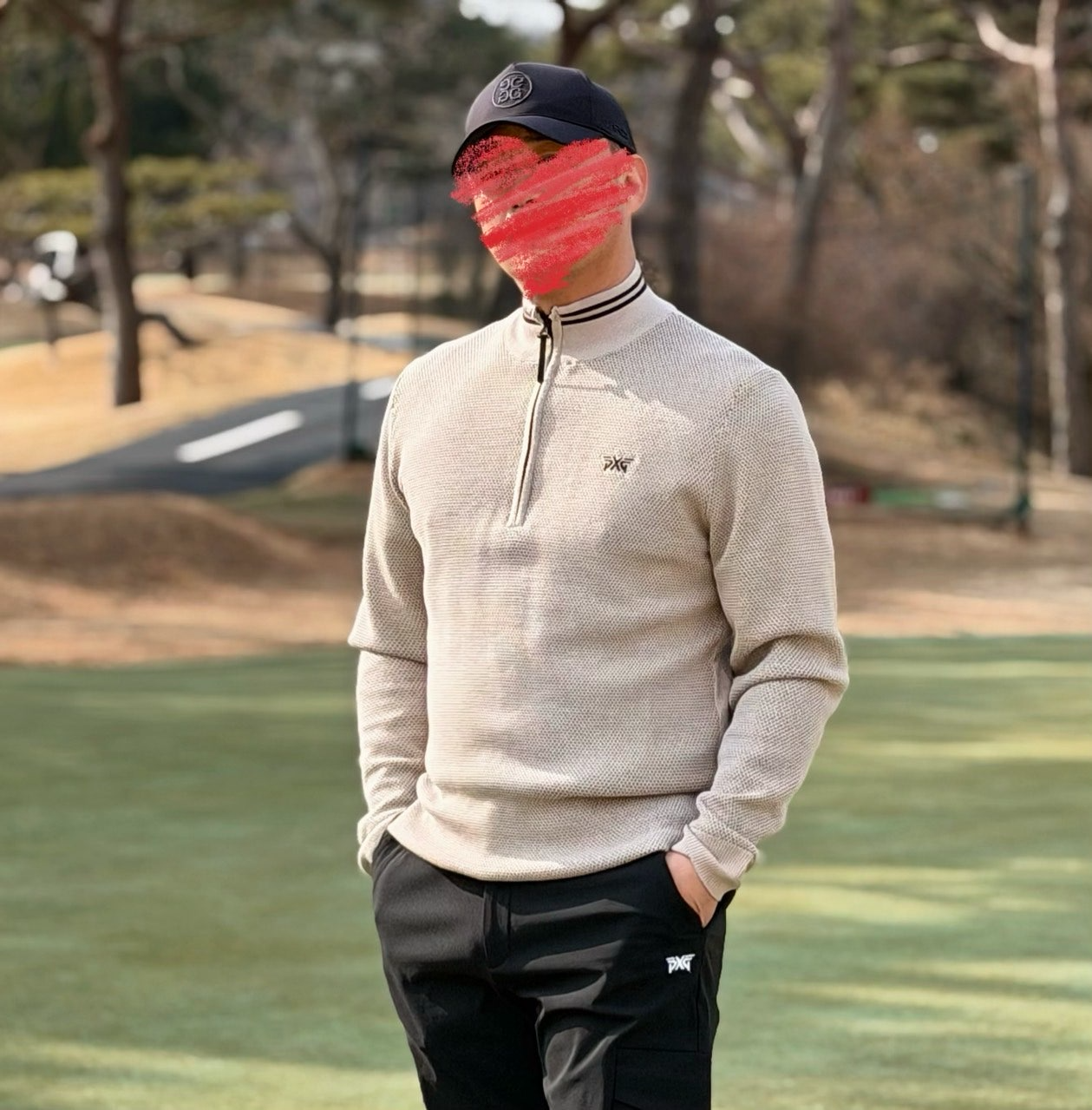 PXG-상의-국내배송 하프 집업 윈드프루프 스웨터 (MEN)