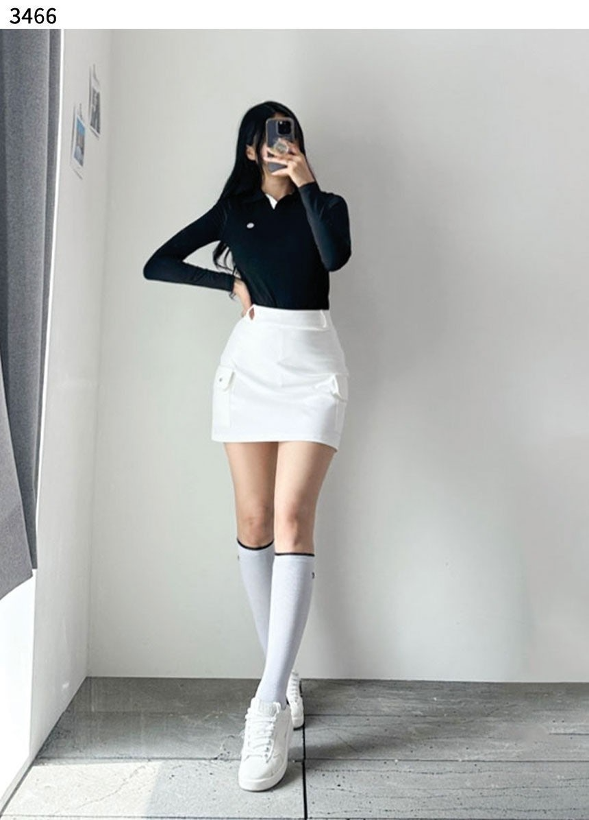 지포어-상의-국내배송 KNIT HYBRID T-SHIRT(WOMEN)