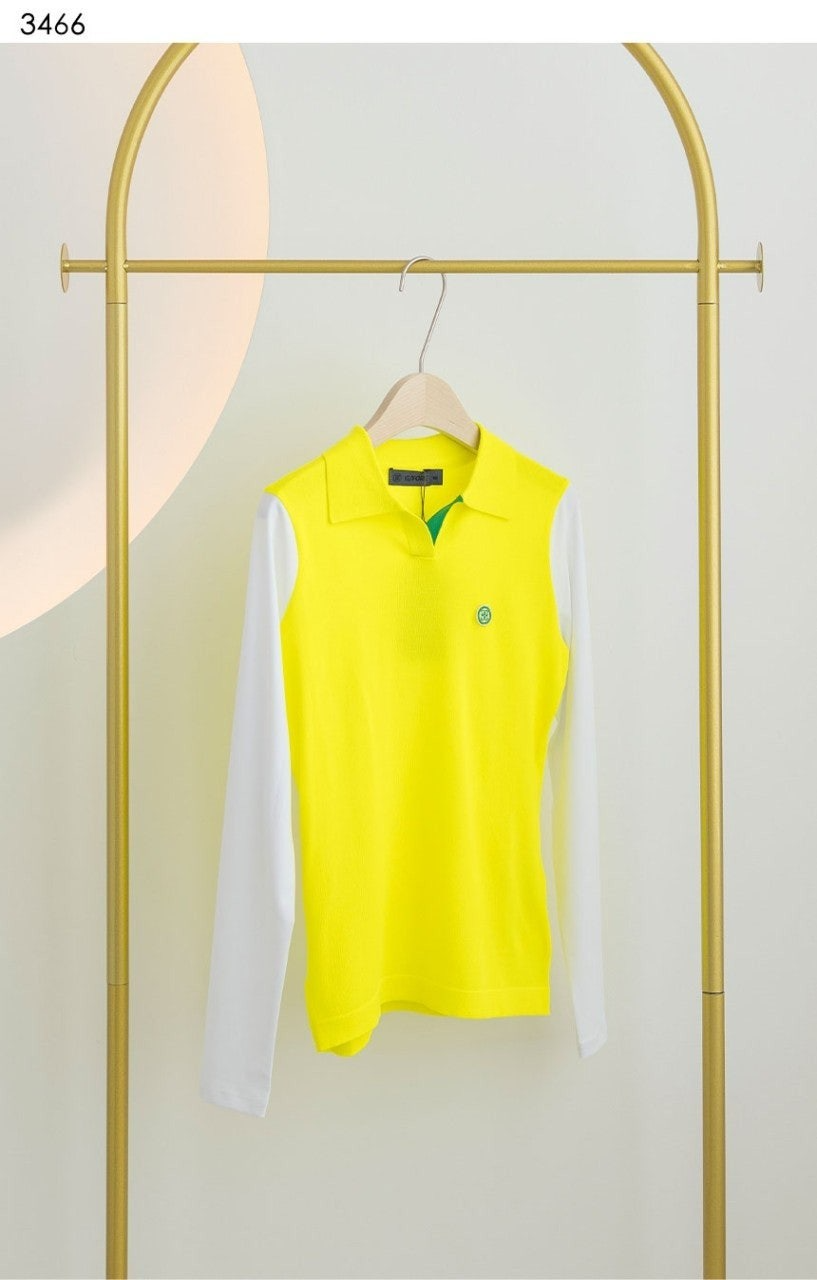 지포어-상의-국내배송 KNIT HYBRID T-SHIRT(WOMEN)