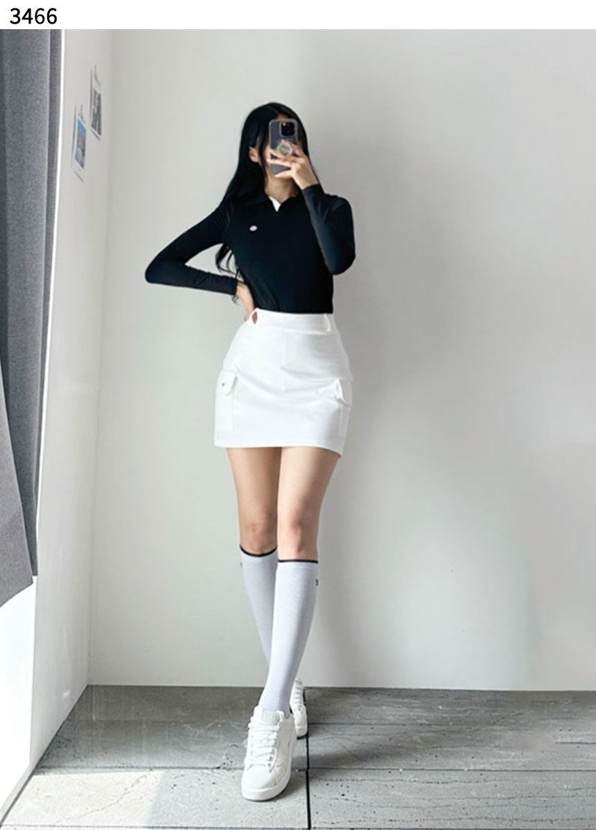 지포어-상의-국내배송 KNIT HYBRID T-SHIRT(WOMEN)