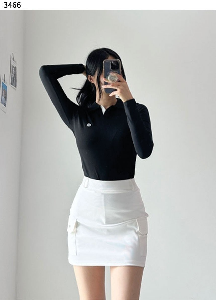 지포어-상의-국내배송 KNIT HYBRID T-SHIRT(WOMEN)