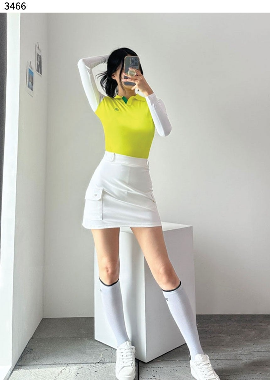 지포어-상의-국내배송 KNIT HYBRID T-SHIRT(WOMEN)