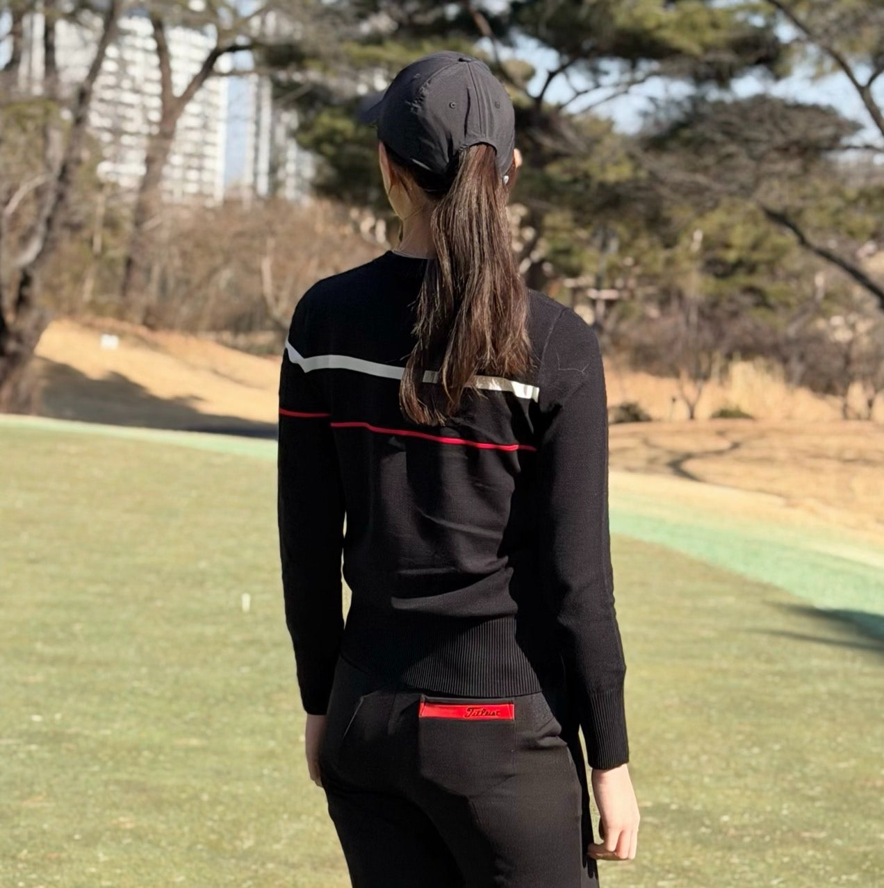 타이틀리스트-상의-국내배송 Tour-FIT 라운드 풀오버 스웨터 (WOMEN)
