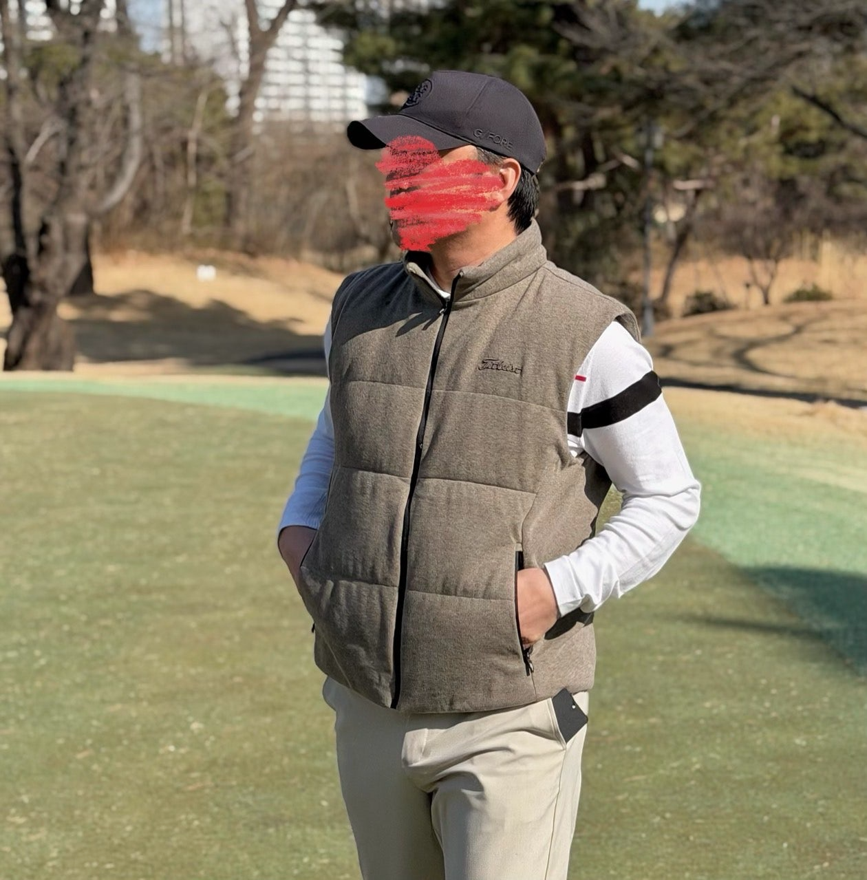 타이틀리스트-상의-국내배송 Tour-FIT 캐시미어 니트 다운 베스트 (MAN)