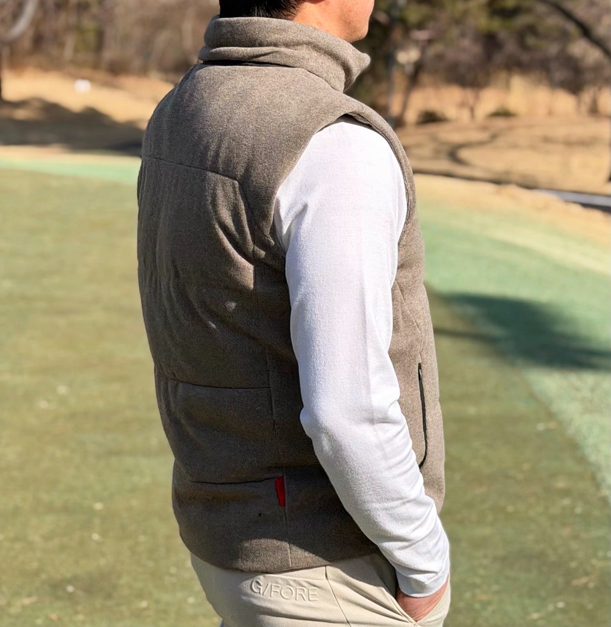 타이틀리스트-상의-국내배송 Tour-FIT 캐시미어 니트 다운 베스트 (MAN)